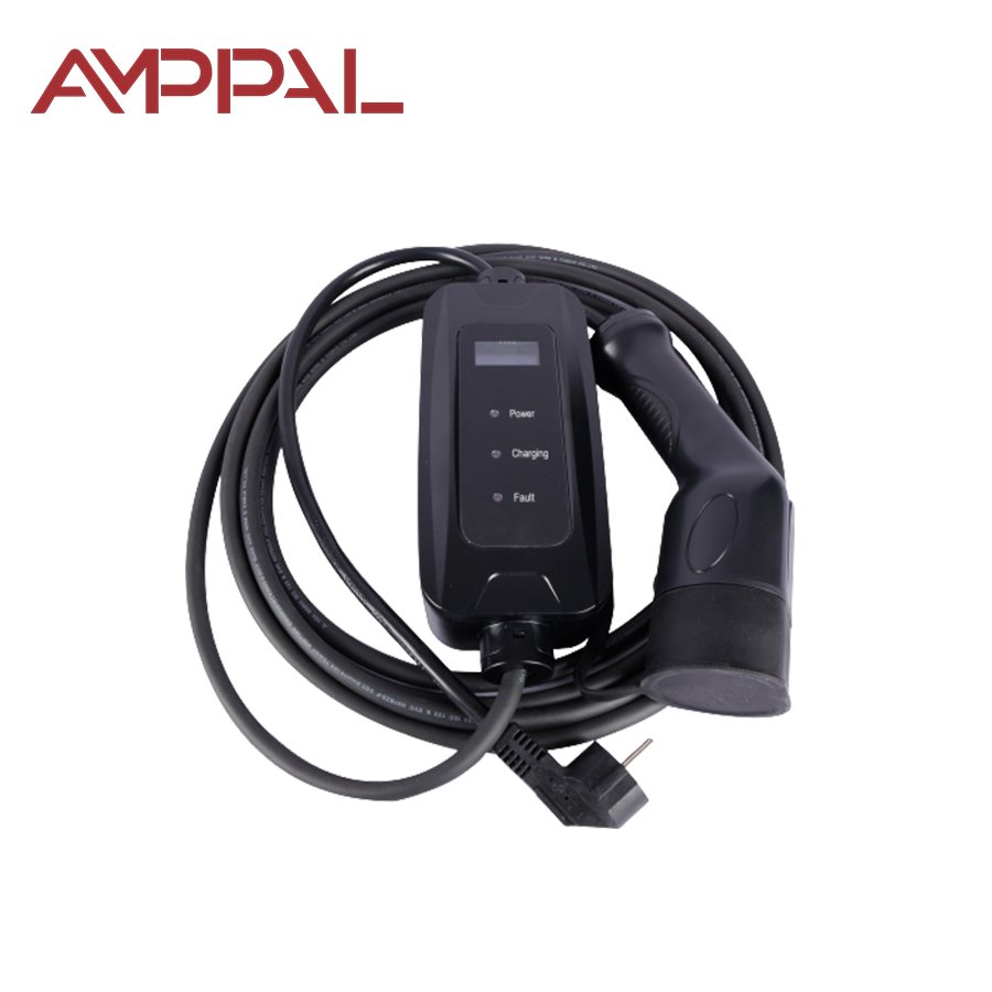 AMPPAL 7 kW hordozható AC töltőállomás