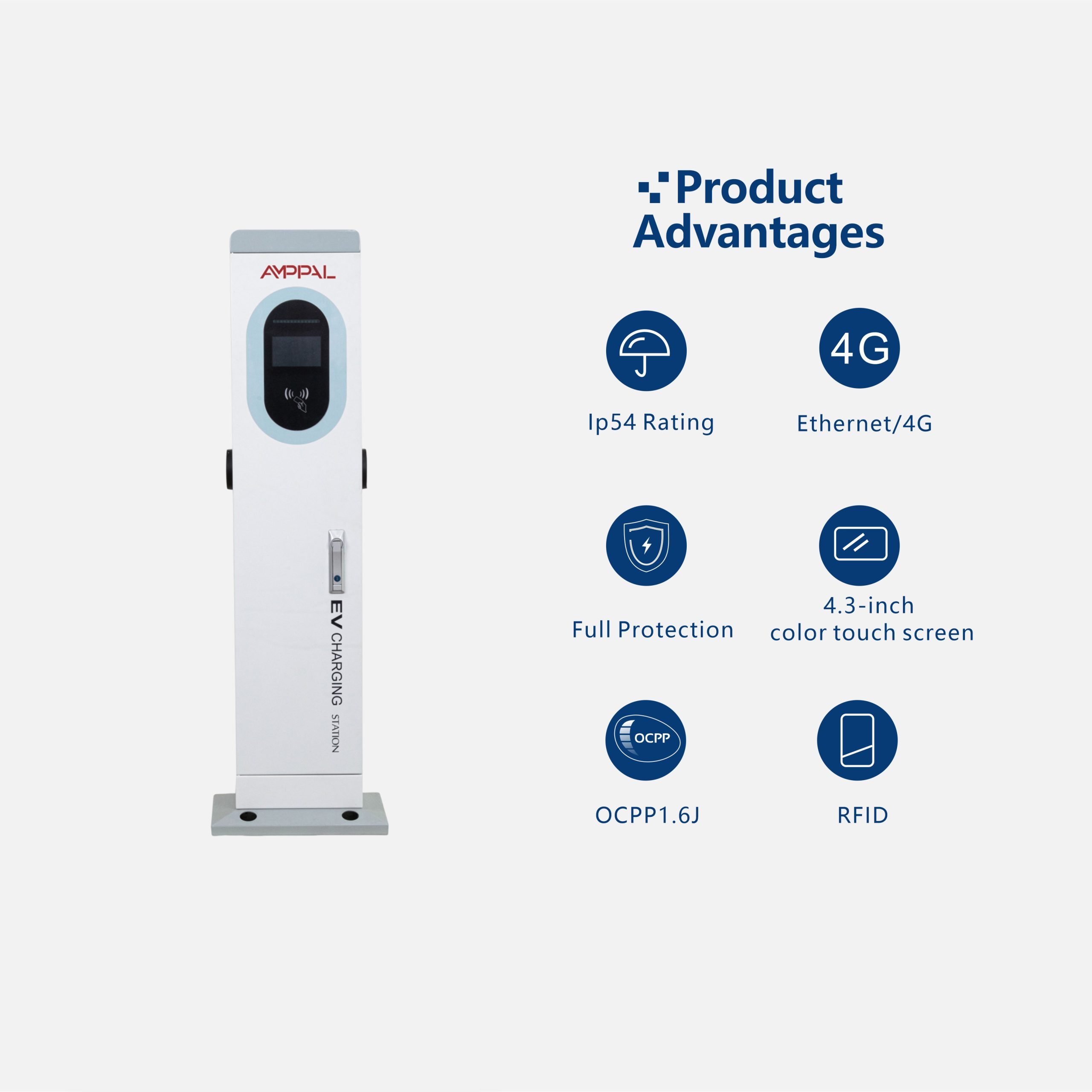 AMPPAL 14 kW AC töltőállomás