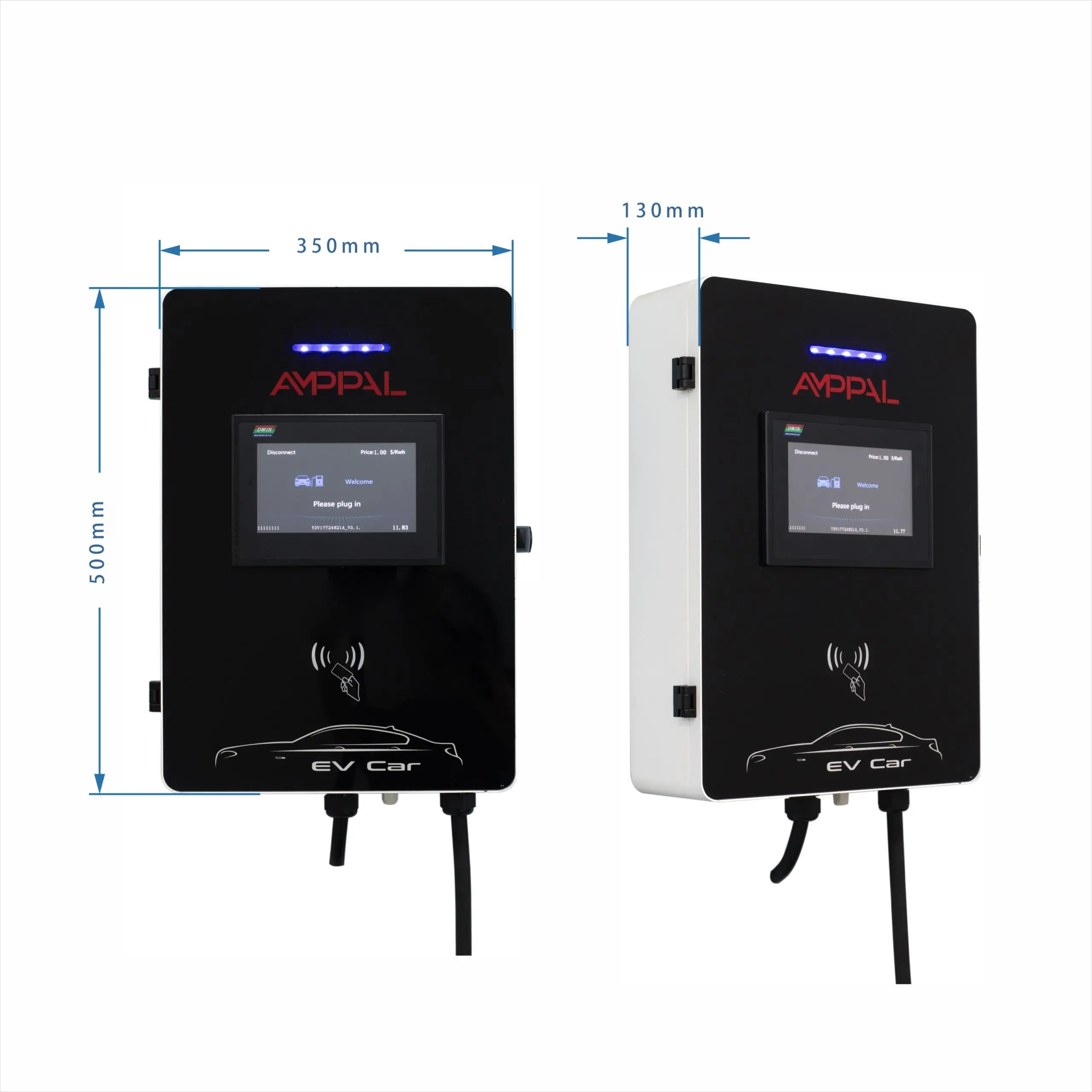 AMPPAL 22 kW AC töltőállomás