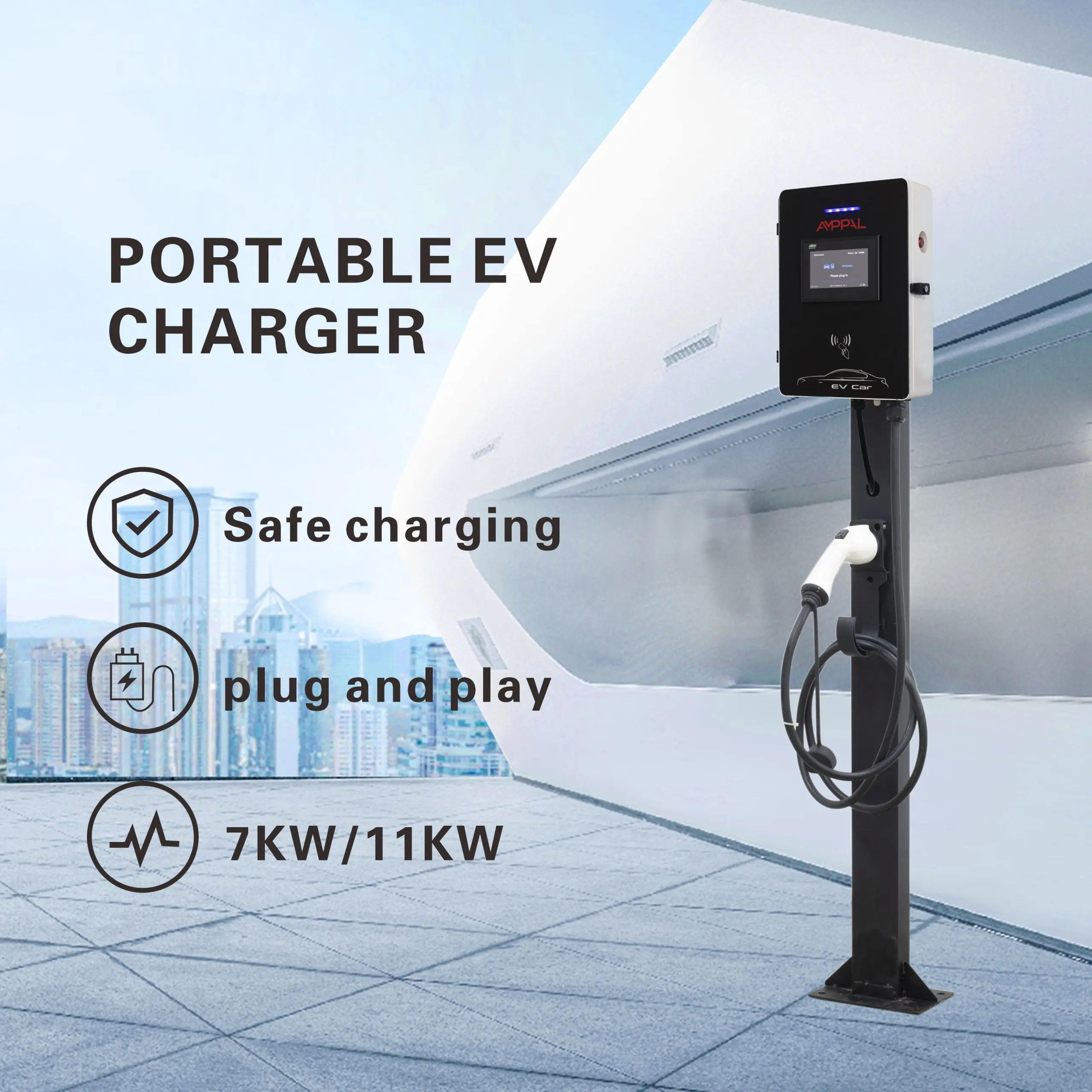 AMPPAL 22 kW AC töltőállomás