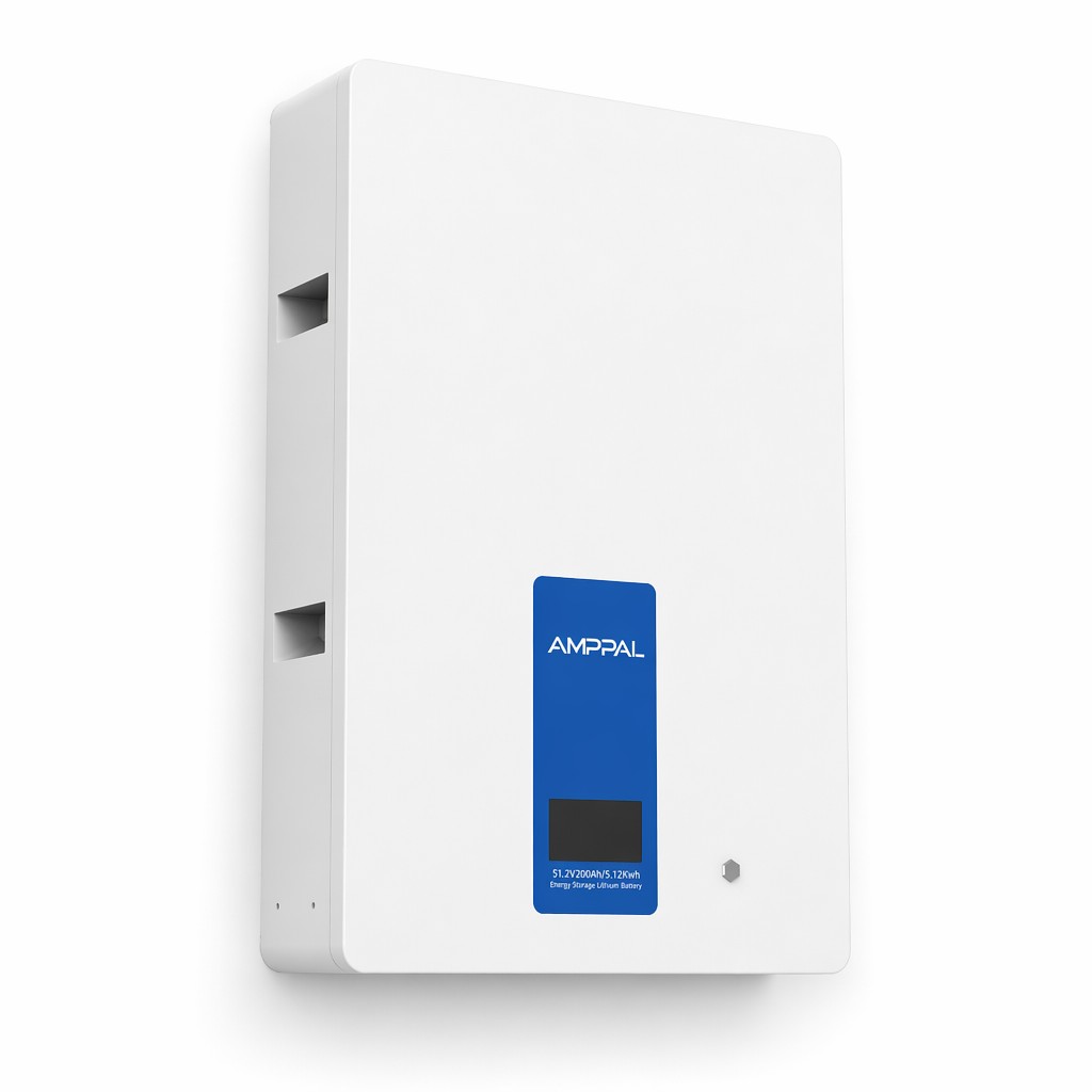 AMPPAL 5,12 kWh 51,2 V 100 Ah fali lakossági energiatároló